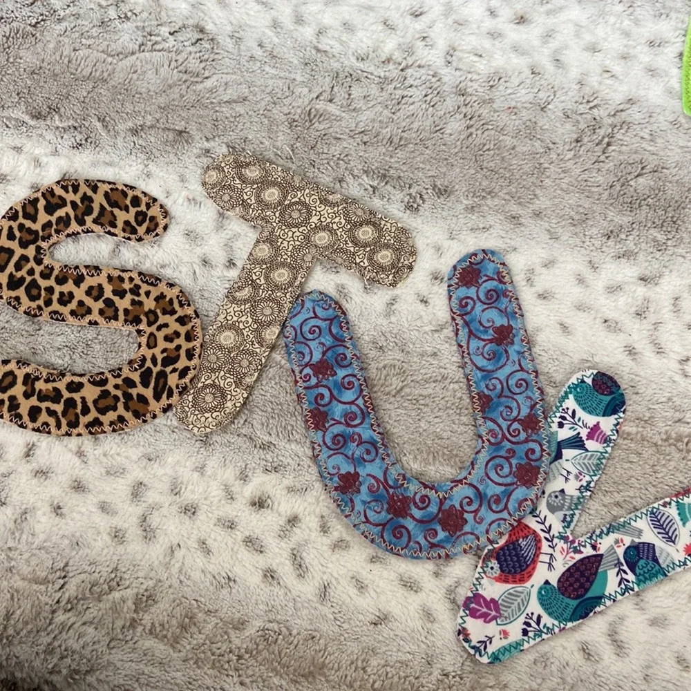 Handmade felt fabric alphabet letters sensory toy preschool educational play
